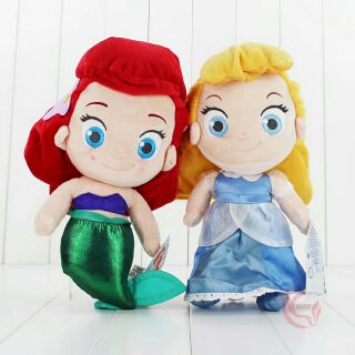 💜小美人魚灰姑娘絨毛娃娃聖誕生日兒童節禮物
