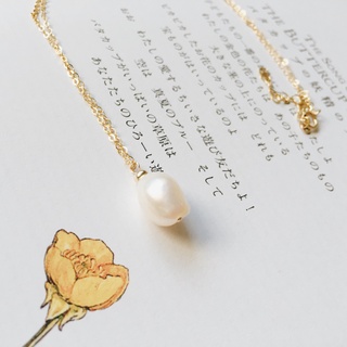Enko ❤️ 淡水珍珠項鍊 ❤️ 貝爾培斯棉花糖 能量珠寶系列 14k包金 守護愛情 6月誕生石 輕寶石