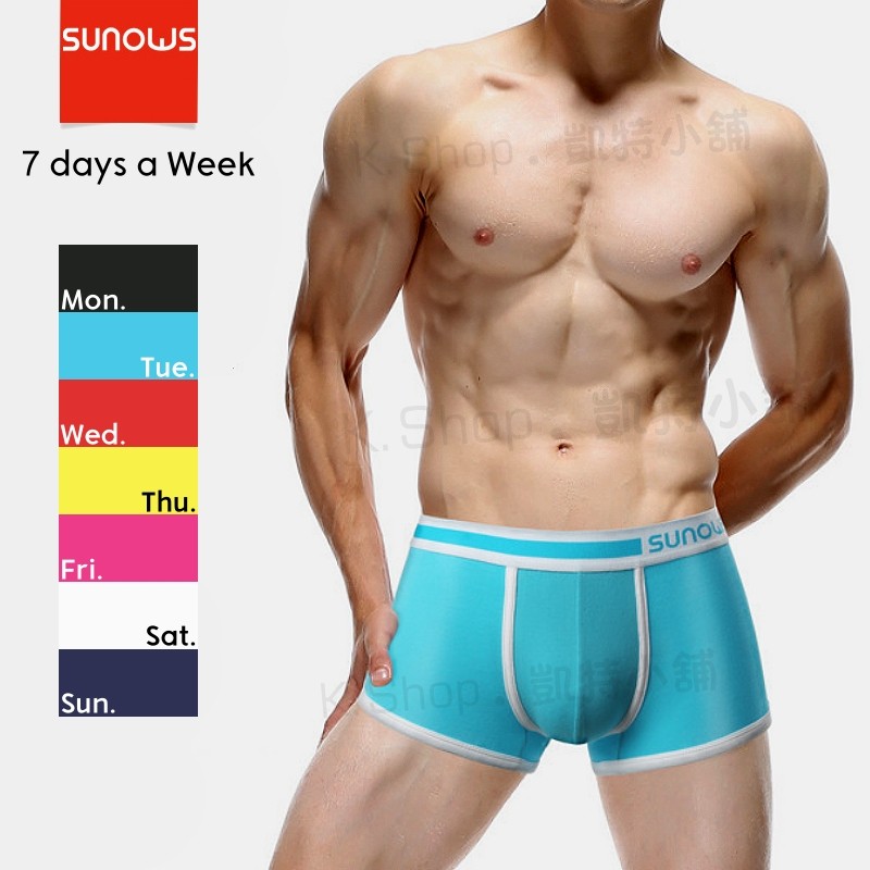 SUNOWS 男 七彩 撞色 內褲 7 days a week Calvin Klein 參考