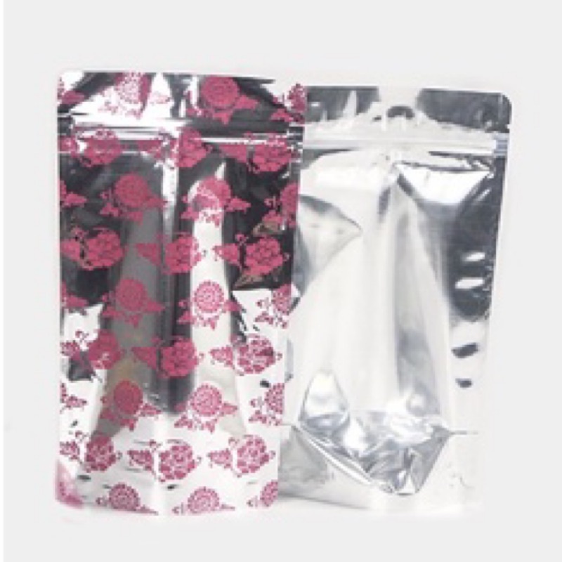 【GY SHOP/預購】紅花款 單面透明鋁箔站立 夾鏈袋 食品袋 半斤袋（整箱）：16.5*25.5*4.5