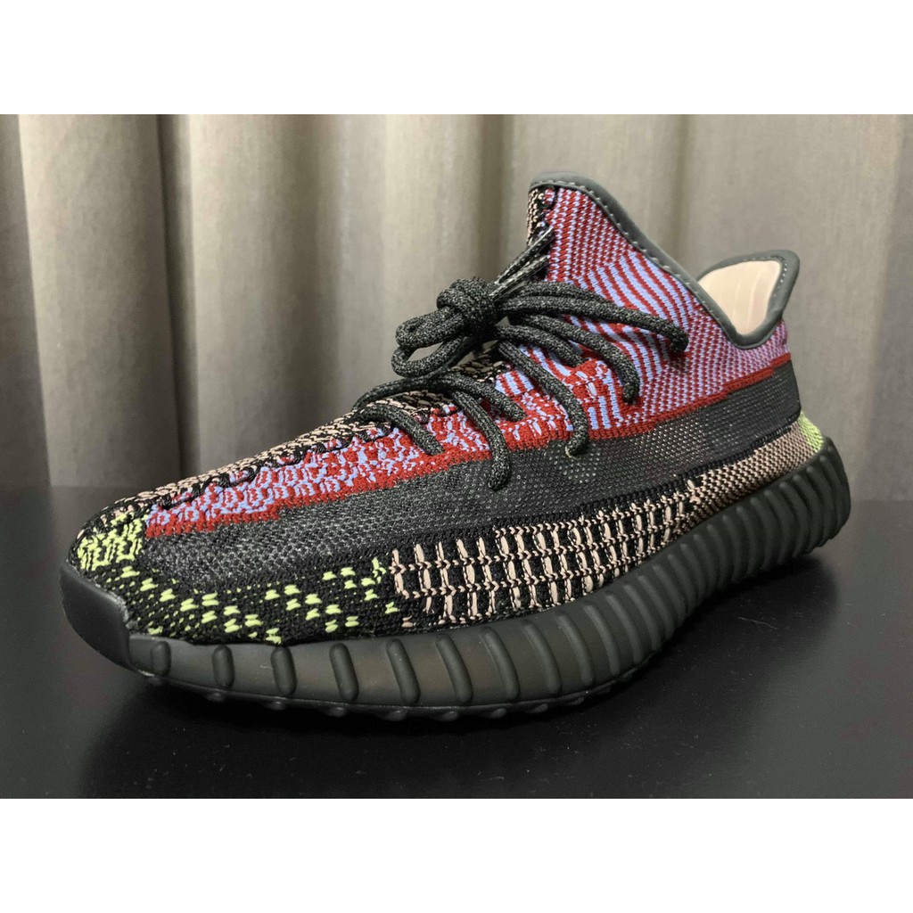 ADIDAS YEEZY BOOST 350 V2 YECHEIL FW5190 黑紅 彩虹 拼接 鞋帶 反光