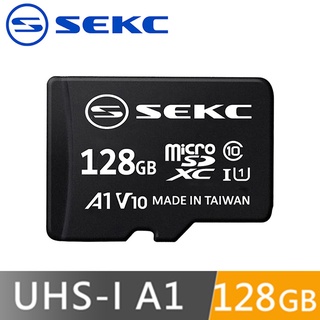 【SEKC】128GB MicroSDXC UHS-1 V10 A1 記憶卡-附轉卡