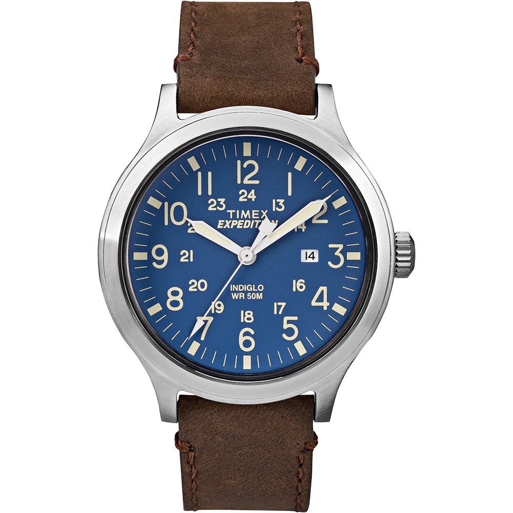 【TIMEX】天美時EXPEDITION遠征戶外系列手錶(藍面/咖啡 TXT4B06400)