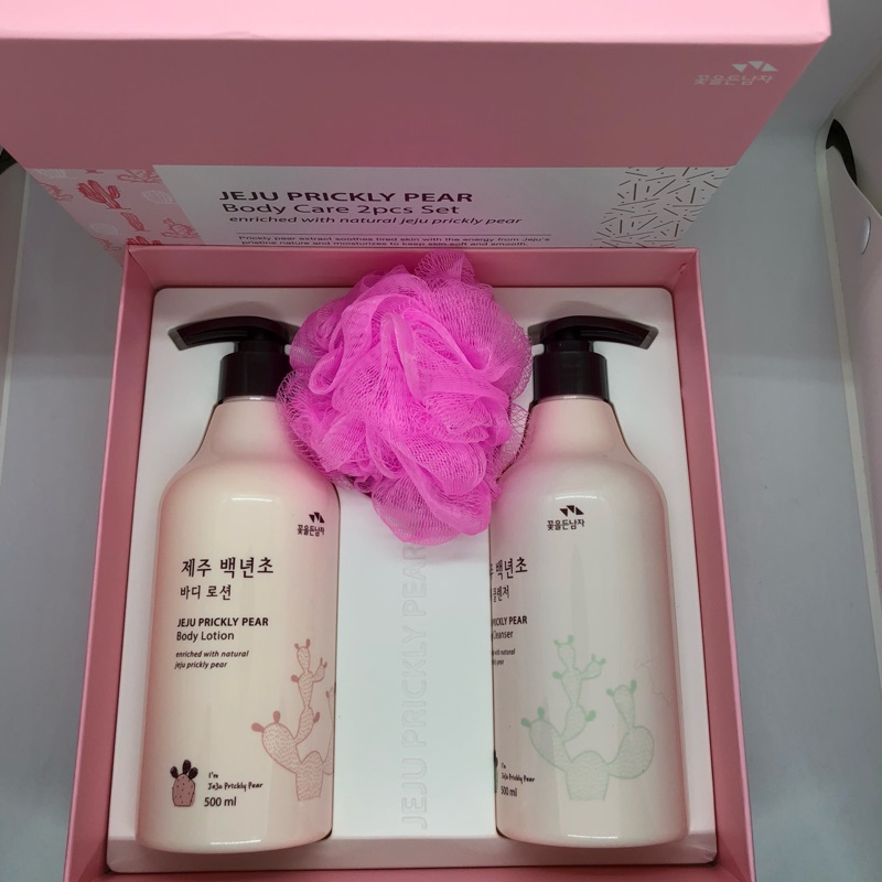 韓國 濟州仙人掌沐浴乳 身體乳 禮盒