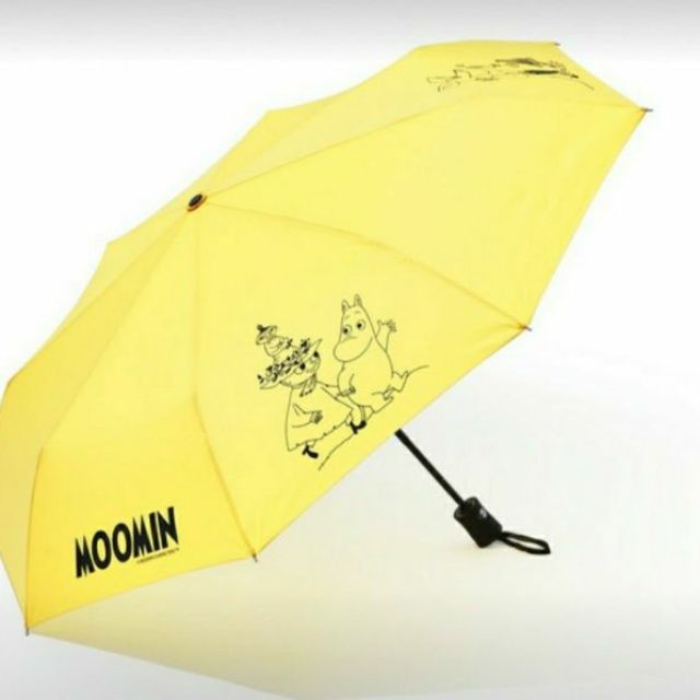 【嚕嚕米 】Moomin 嚕嚕米  雨過天晴 自動傘 黃色 雨傘/洋傘