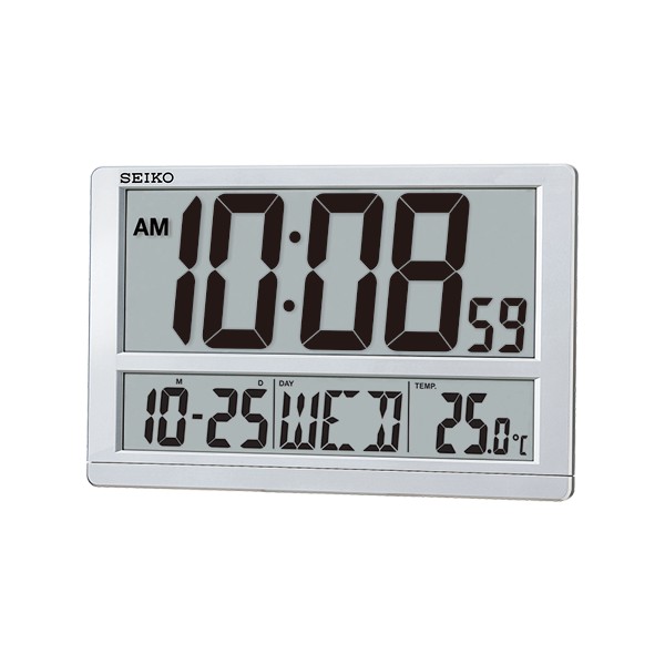 置時計【SEIKO】日本精工 SEIKO 數位式座鐘 掛鐘/ 兩用鐘 科技金屬質感 QHL080S QHL080