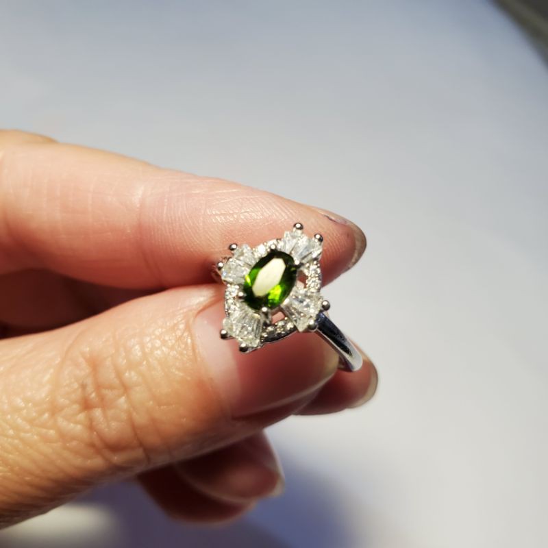透輝石 戒指 鑽石刻面 天然 💕 明冠天然水晶#A317