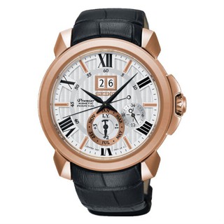 Seiko精工錶 Premier 7D56-0AE0J(SNP150J1) 人動電能萬年曆大視窗日期腕錶/白面 43mm