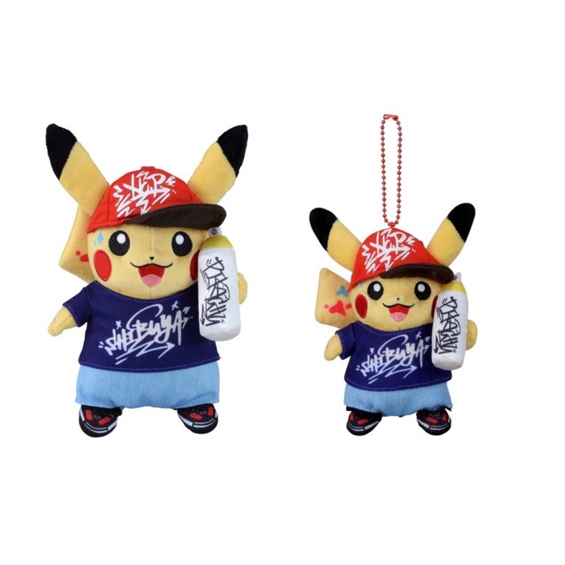 ［✦日本商品✦］神奇寶貝 寶可夢中心 東京 涉谷 澀谷限定 塗鴉藝術風 塗鴉 皮卡丘 玩偶 布偶 娃娃 吊飾