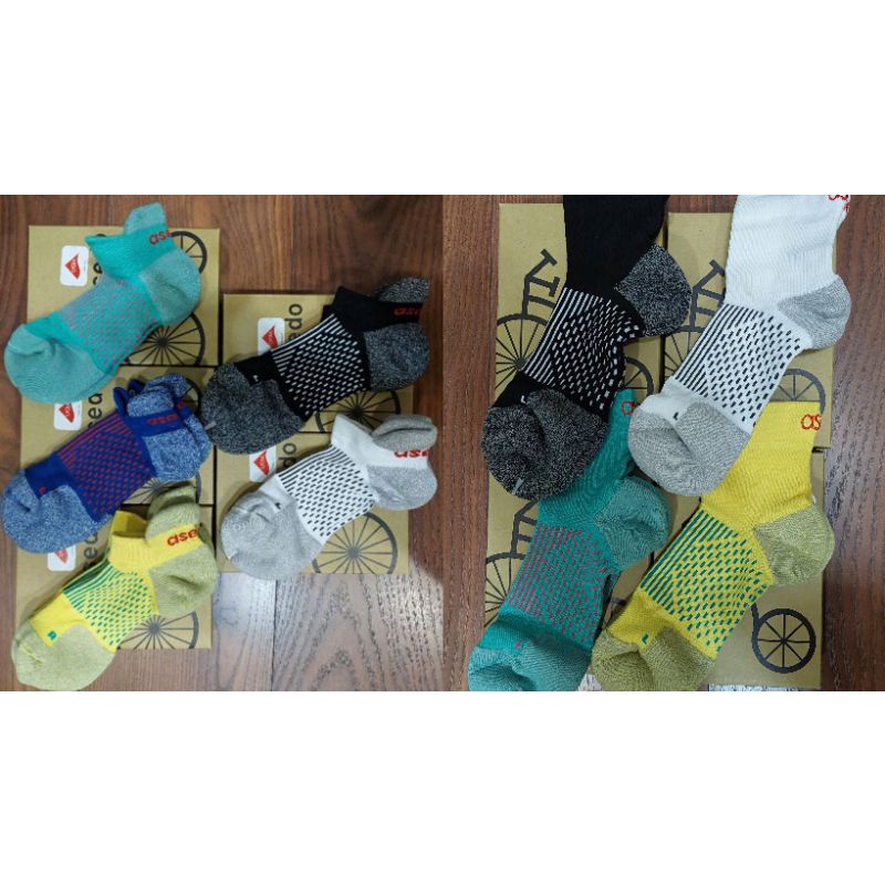 ASEDO台灣亞斯多 銀離子運動足弓鐵人襪 踝襪 MIT台灣製 5色 黃/藍/綠/白/黑 襪子