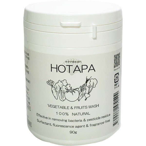 現貨💗日本製 HOTAPA 純天然貝殼粉 蔬菜 蔬果 除氯清潔劑  100%天然洗滌劑 90g 去除農藥