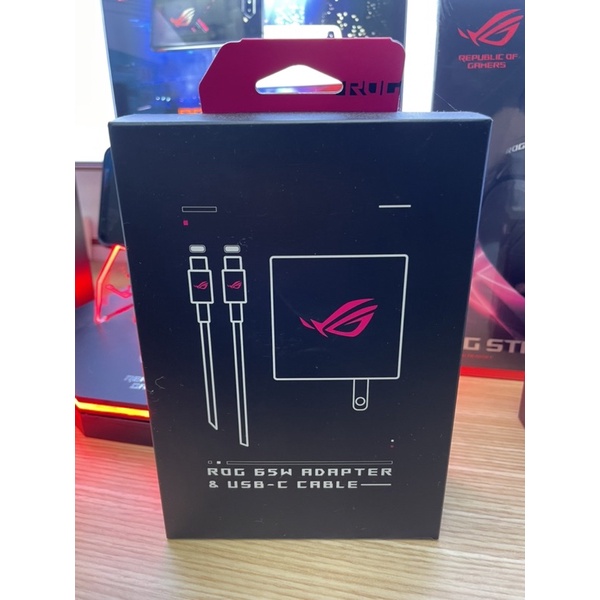 65W 現貨 華碩 Asus ROG Phone 原廠盒裝 Adapter &amp; USB-C Cable 充電組