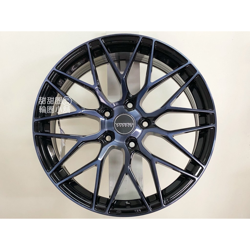 【甜甜圈】美國VARRO鋁圈 VD06┌旋壓輕量化9kg┐18吋5H120黑車藍透 BMW F10/F30適用僅供前後配