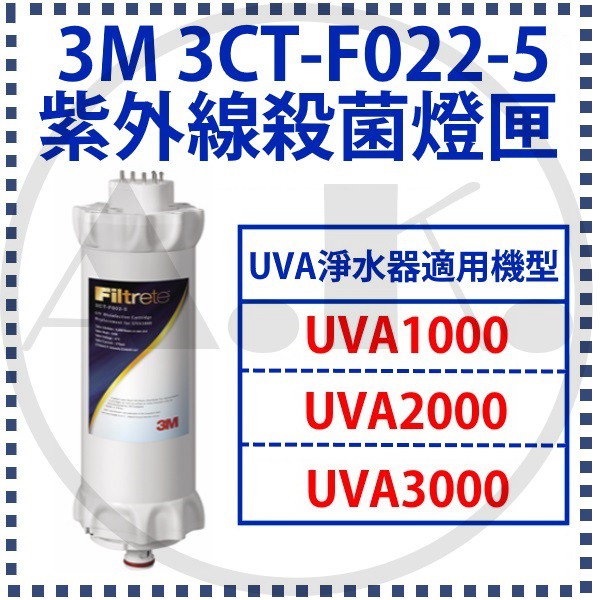 3M UVA淨水器系列專用紫外線抗菌燈匣  適用UVA1000、UVA2000、UVA3000  另售濾心優惠組 過濾王