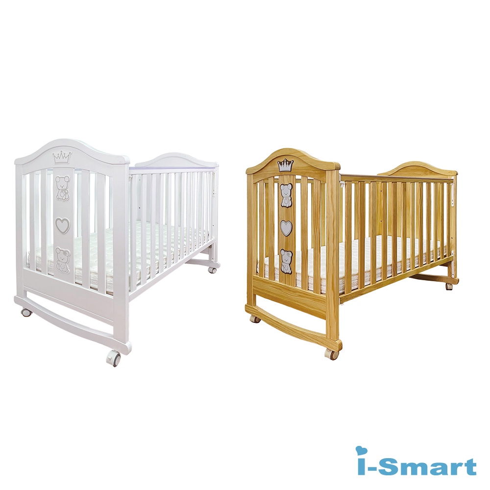 【i-Smart】熊可愛多功能嬰兒床/兒童床/成長床 可變書桌 兩色可選 (不含床墊) 優惠加購周邊配件 商城旗艦館