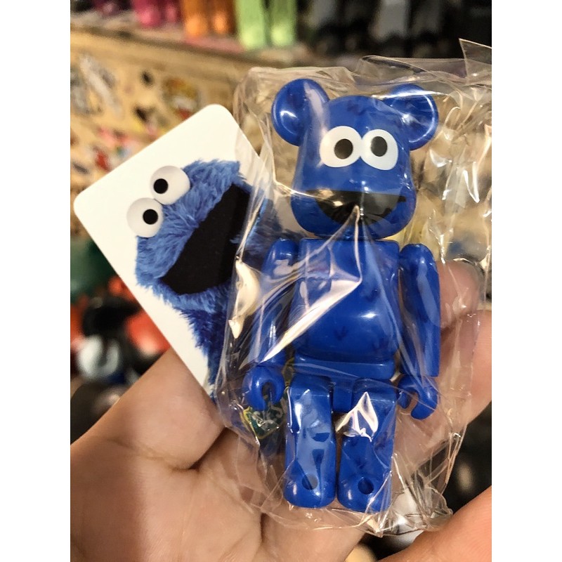 BLS • BE@RBRICK 芝麻街 100% COOKIE MONSTER 庫柏力克熊 藍色 餅乾怪獸