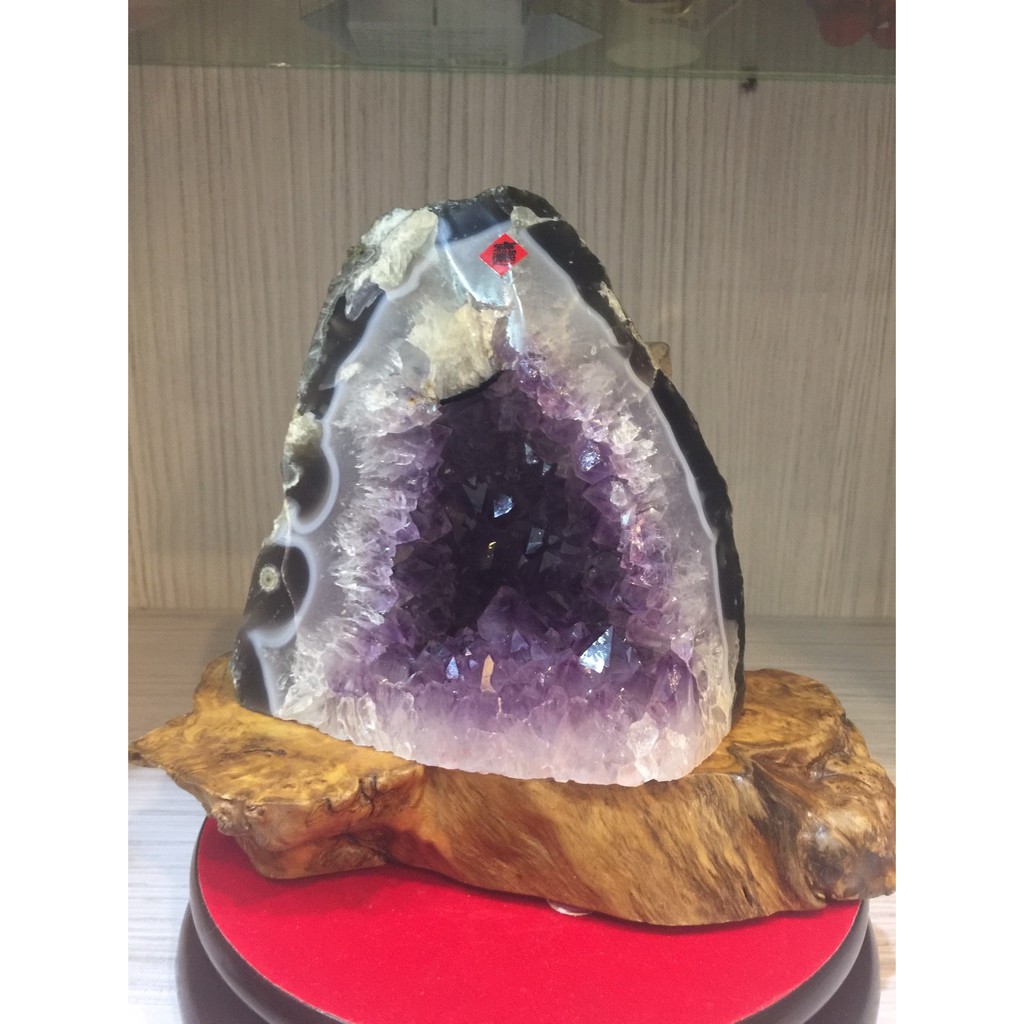 巴西 晶洞 原皮 紫晶洞 晶洞 小金型 2公斤 完整瑪瑙邊 二次結晶 洞深 稀有 避邪  招財 天然 紫水晶