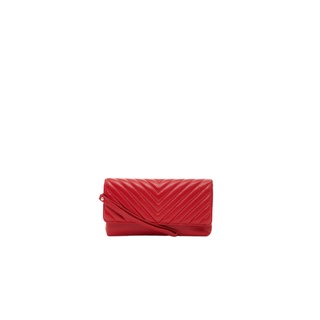 PAZZION 紅色絎縫皮革小包（紅色）9052 皮夾 皮包 新加坡 精品 國際品牌 錢包【堤緹美妍】