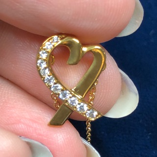 TIFFANY Tiffany & Co愛心18K金鑽石項鍊Loving Heart pendant