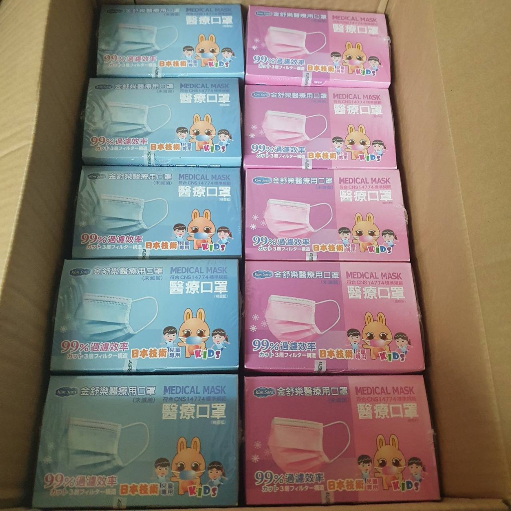 現貨 金舒樂 醫療口罩 盒裝50入 兒童 日本生產技術