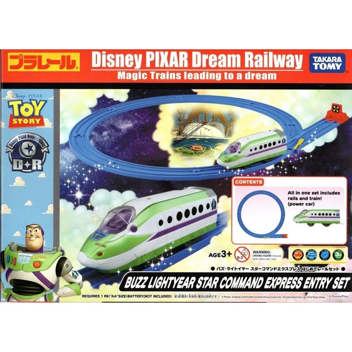 《TAKARA TOMY》PLARAIL Disney Dream Railway 迪士尼 巴斯光年 鐵道火車入門組