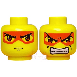 公主樂糕殿 LEGO 樂高 Exo-Force 特殊部隊 亞光/阿光 頭 雙面 黃色 3626bpb0015 A269