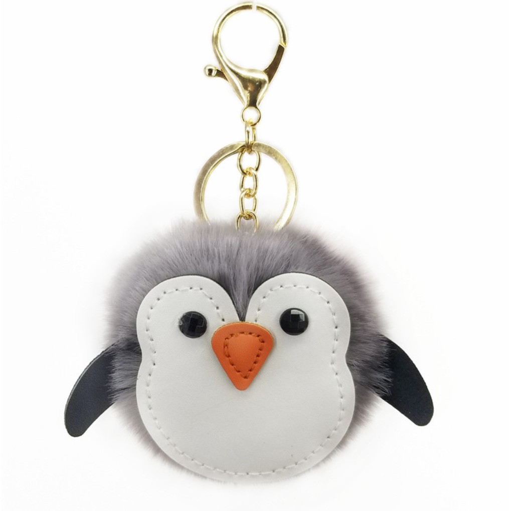 尾牙交換禮物企鵝毛球包包掛件/鑰匙扣毛毛球吊飾 聖誕節禮物 實用小物