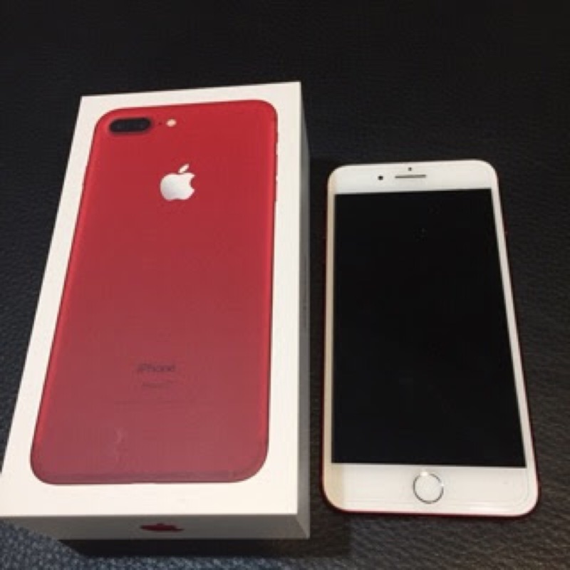 IPhone 7 Plus 紅色 128G 台灣貨還有保固半年 近全新，沒有任何摔傷及維修 耳機、充電線、充電頭都全新