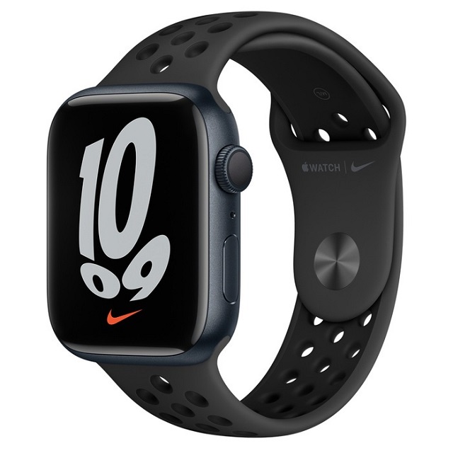Apple Watch Nike S7 GPS ，45mm午夜色鋁金屬錶殼搭  Nike運動型錶帶 _ 台灣公司貨 +贈