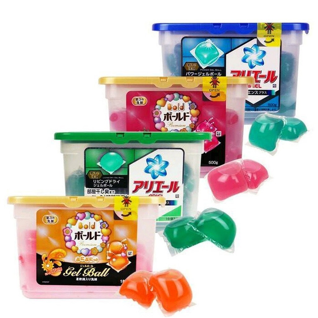 日本 P&amp;G ARIEL香氛洗衣果凍球-花朵香氛/清新綠草/除臭抗菌/陽光香氛