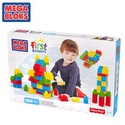[TC玩具]  MEGA BLOKS 美高 積木 100片盒裝積木組 嬰幼兒玩具 原價1499 特價 免運