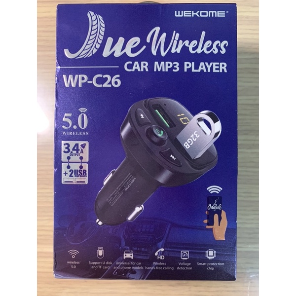 WEKOME  WP-C26 勁悅系列 車用MP3 藍芽播放器 黑色 可插卡