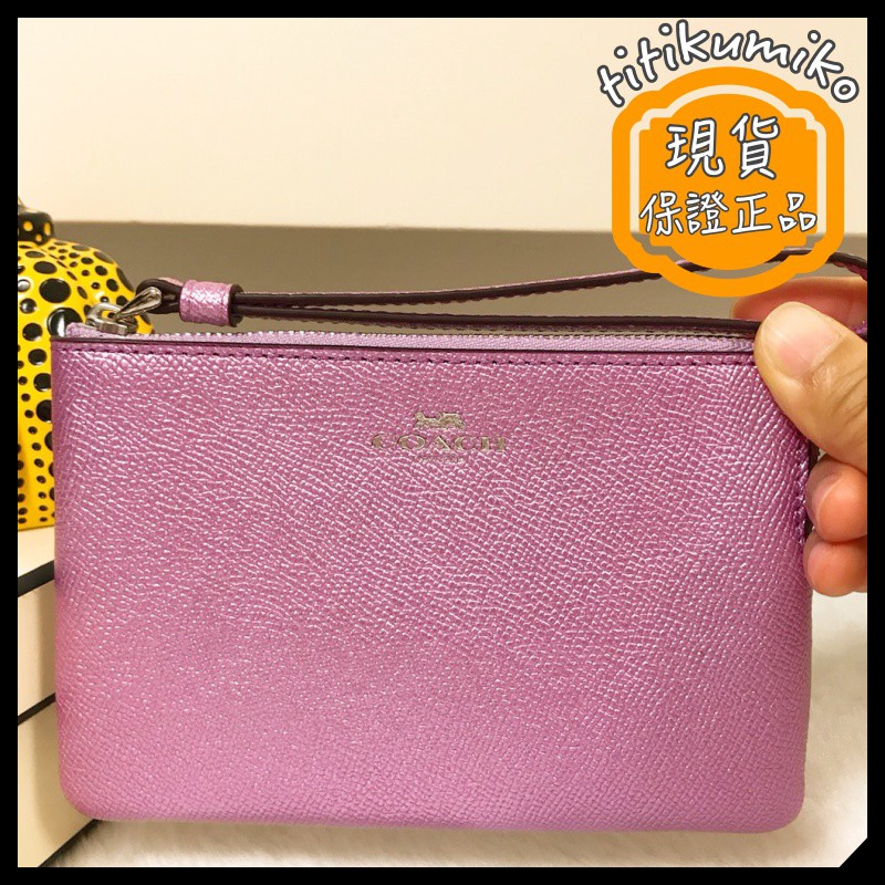 chiawon2001【現貨 全新正品💯】Coach F21070 防刮皮 單層 小手拿包 零錢包 錢包 F58032