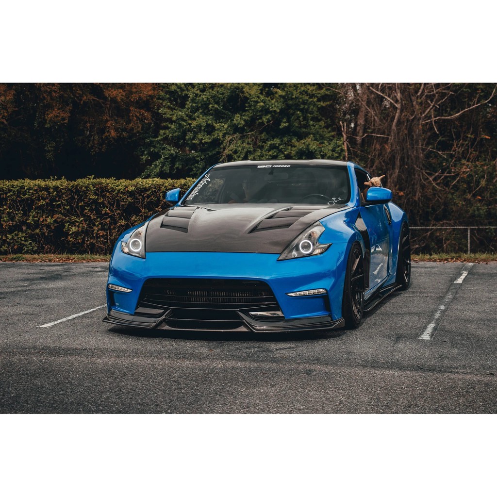 M Garage Nissan 370z Z34 Ams 碳纖維開孔引擎蓋 蝦皮購物