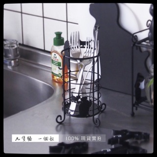 🐈 🎁【筷子瀝水架、多功能置物架】日本訂單 筷架 鐵工藝 復古 可愛 貓咪 剪影 筆筒 靈動 小黑貓 收納 筷子筒