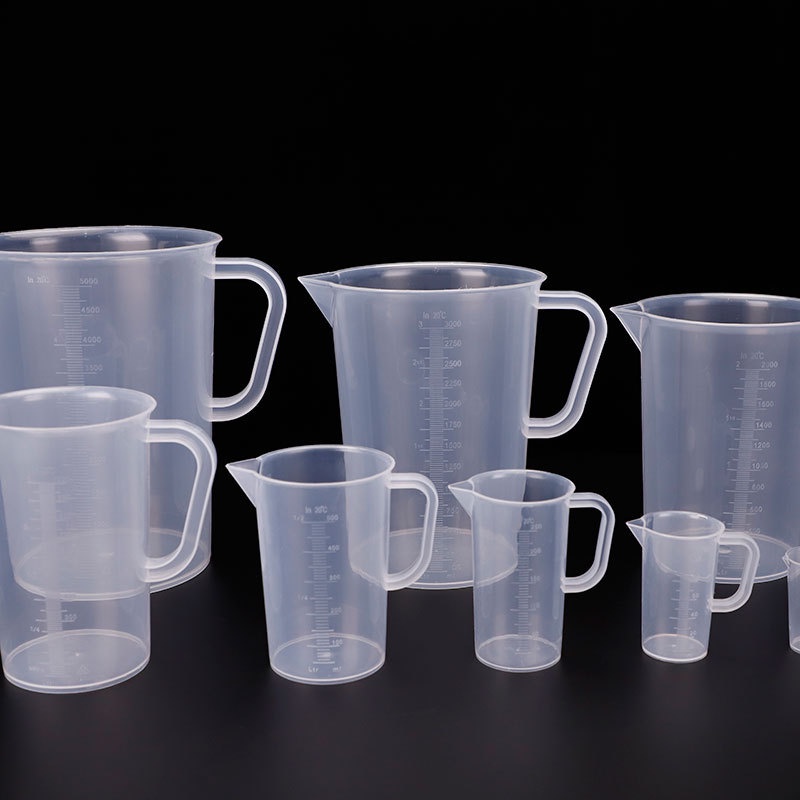 量杯塑料壺杯容器量杯投手用於液體 150/250/500/1000/2000/3000/5000ML