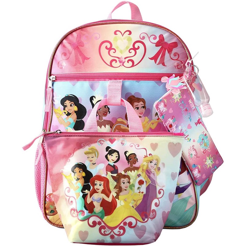 預購👍空運👍美國迪士尼 Princess 公主  小美人魚 灰姑娘 長髮公主 女童 兒童 後背包 包包 書包 筆袋 餐袋
