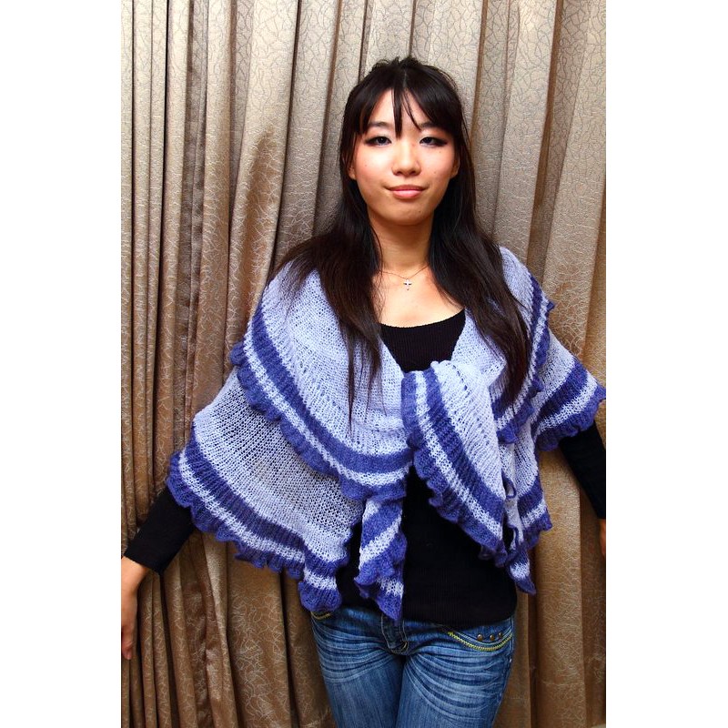 【Lisa's】義大利羊毛針織造型披肩 披風 披巾 圍巾