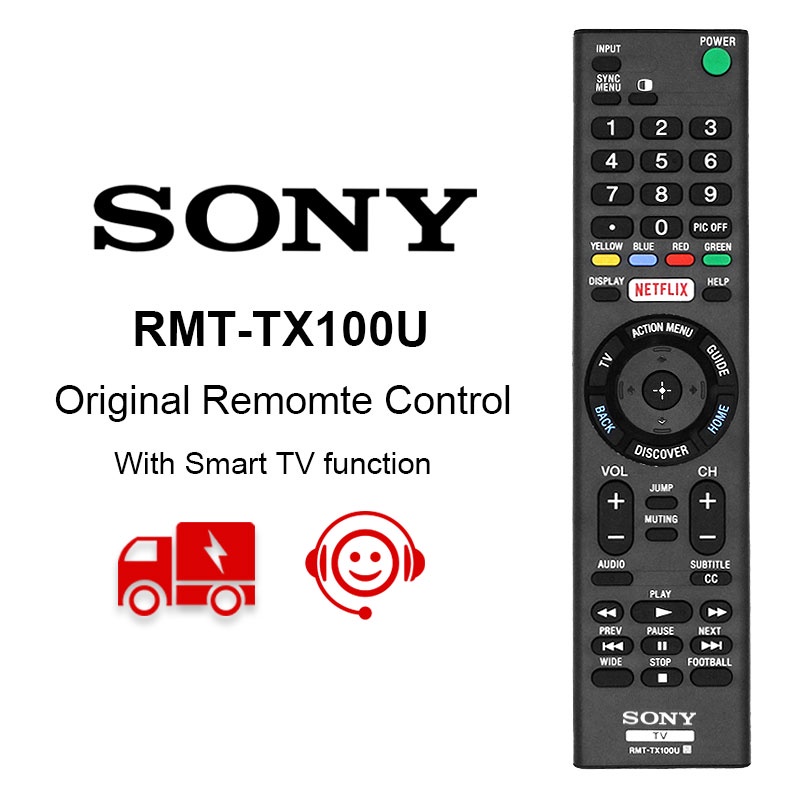 索尼 4K 智能電視 Rrmote 控制 RMT-TX100U RMTTX100U 適用於 KDL-65W850C KD