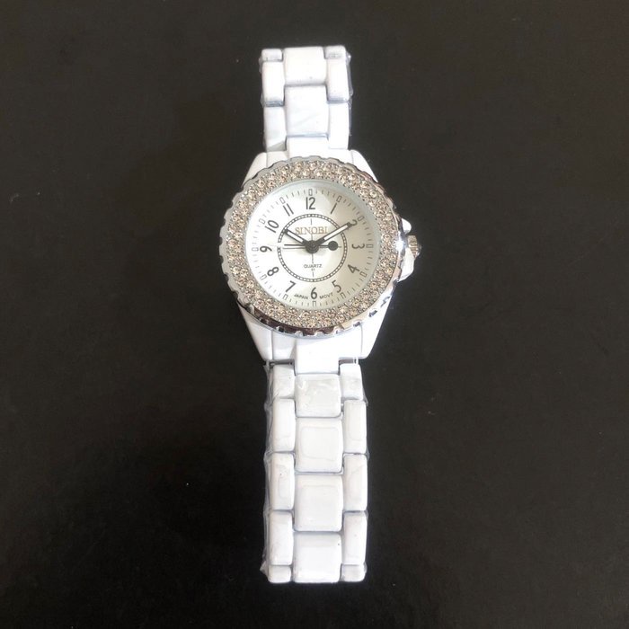 ❤️全新❤️ SINOBI 時諾比 白色 錶 雙圈鑲鑽 女錶 似 J12 香奈兒 款
