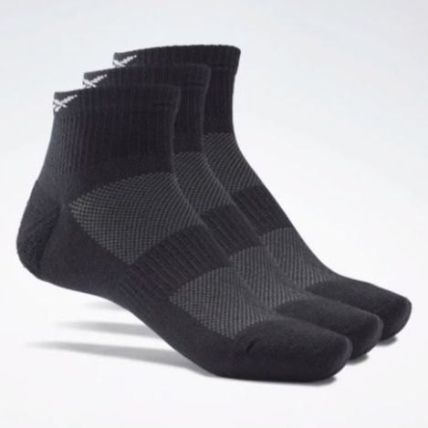 REEBOK ACTIVE FOUNDATION ANKLE SOCKS 踝襪 運動襪 三雙入 彈性 黑色 GH0419