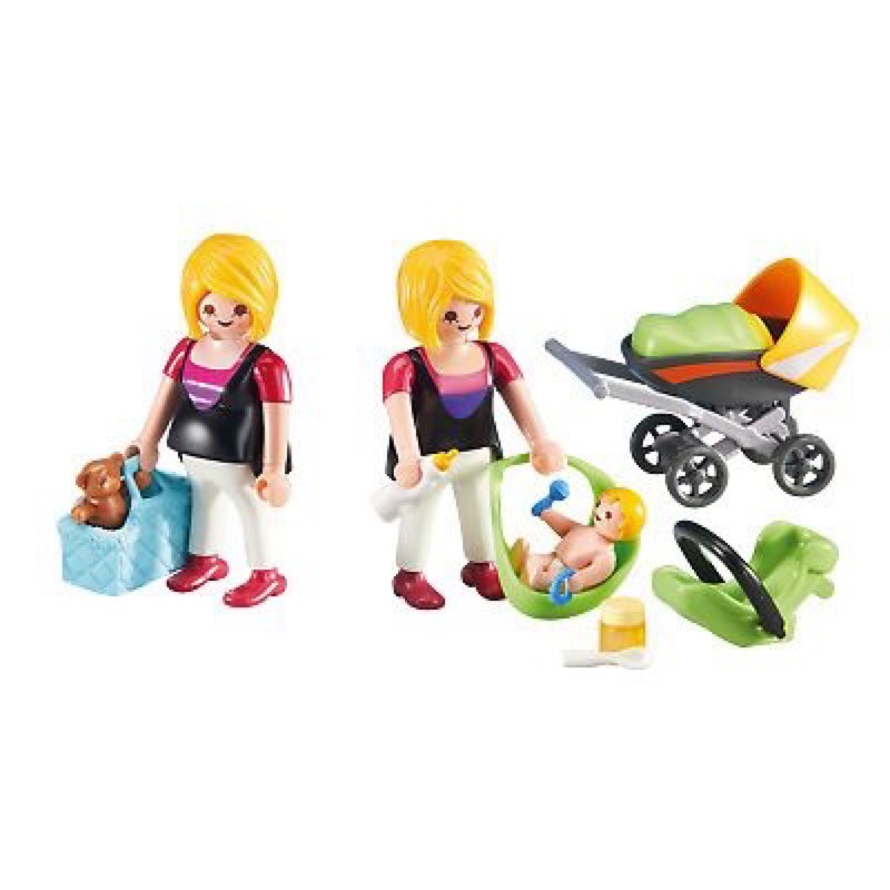 playmobil 6447 懷孕 嬰兒車 嬰兒提籃 袋裝