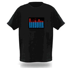 FM005 紅藍等化器(EL聲控發光T恤)