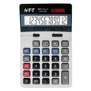【含稅店】HTT SCP298 國家考試專用計算機 12位數 計算器 桌上型 雙電源 專業計算機 大螢幕 SCP-298