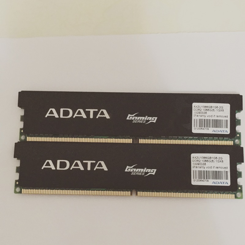 A-DATA ［兩條］威剛 DDR2-1066 1G 記憶體 二手 原廠終身保固