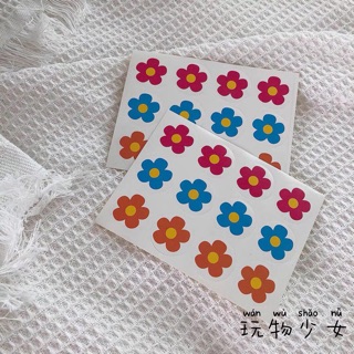 玩物少女®️少女心 造型可愛小花貼紙 拍攝道具 居家裝飾
