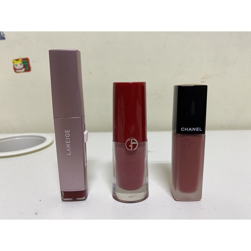 #giorgio armani 506 #Laneige no.2 #chanel 196