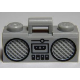 樂高 LEGO 淺灰色 1x3x1 手提 收音機 音響 音箱 93221pb03 Gray Radio Boom Box