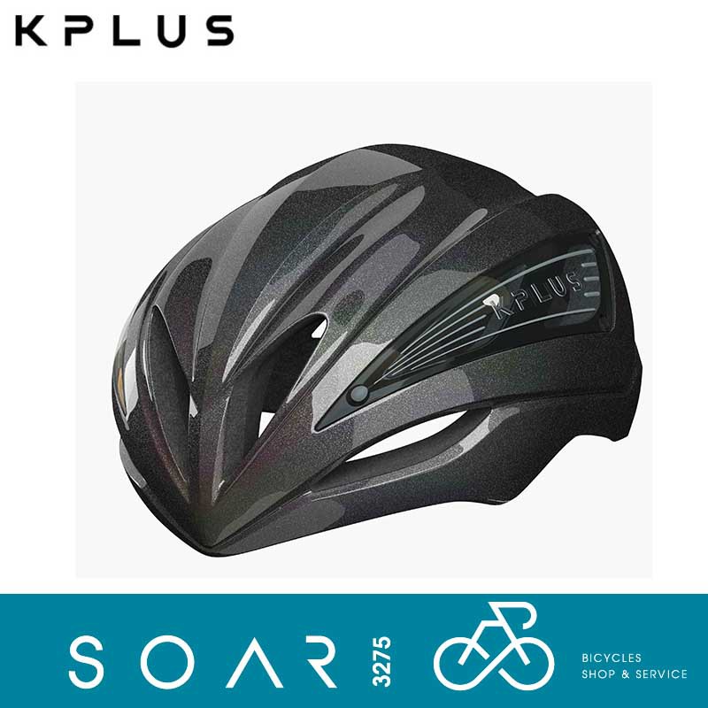【SOAR3275】西進武嶺單車店/KPLUS ULTRA空氣力學帽公路車安全帽/可拆式側邊檔風片(空力帽炫彩黑色)