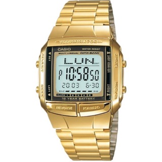CASIO卡西歐 歷久不衰熱銷DATABANK系列錶款經,典復古潮流金電子錶 DB-360G DB-360